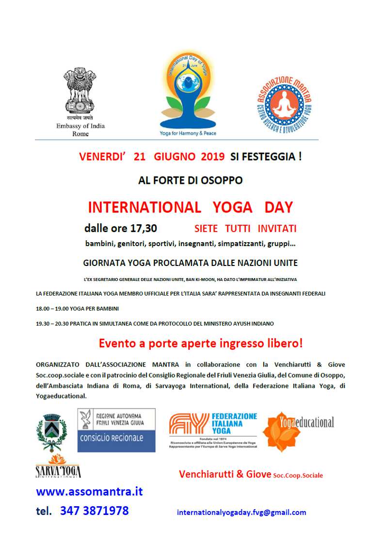 Locandina International Yoga Day 2019